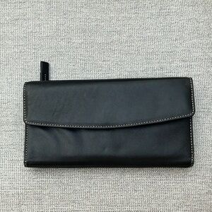 Black Leather Clutch Wallet EUC!